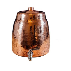 Vente chaude Brillant Poli Avec Support Pur Cuivre Réservoir De Stockage D'eau Pot Distributeur Cuivre Métal Réservoir D'eau Froide - Product Image 1