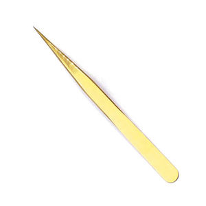 Pinzas para cejas de acero inoxidable de primera calidad Caja de PVC de acero superior con bolsa para extensión de pestañas - Product Image 2