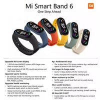 Reloj Inteligente Deportivo Original Xiaomi Smart Band 6 con Pantalla AMOLED de 1.56 Pulgadas y Monitoreo de Salud