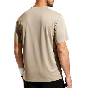 T-shirt classique en coton pour hommes avec col rond à manches courtes design vêtements décontractés respirant léger style uni haut tendance en gros - Product Image 1