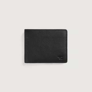 Black Genuine Leather <b>RFID</b> <b>Blocking</b> Bi-fold <b>Wallet</b> (Classic Luxury Simple Modern) - Product Image 1