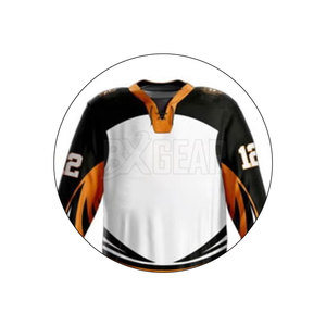 Conjunto de uniforme de hockey sobre hielo para hombres suave y duradero hecho con protección de tela transpirable durante los partidos - Product Image 6