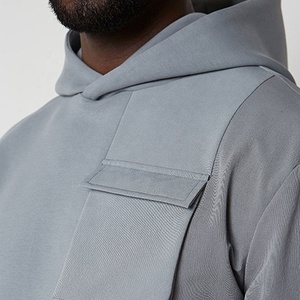 Vente en gros de sweat à capuche mode pour hommes, sweat-shirt unique à design moderne avec panneau pour streetwear OEM/ODM, fournisseur avec logo personnalisé - Product Image 4