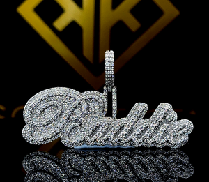 Colgante Hip Hop con Letra Personalizada, Colgante con Número Hip Hop para Hombre, Colgante de Moissanita, Joyería Hip Hop Ice Out - Product Image 1