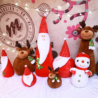 Nouvelle Poupée en Peluche de Noël Père Noël, Jouet en Peluche Élan, Poupée Personnalisée, Poupée de Noël sur Pied, Jouets en Peluche de Noël Personnalisés