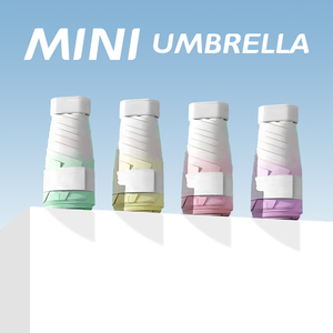 Parapluie à capsule de poche automatique avec impression de logo Mini 5 plis de haute qualité - Product Image 2