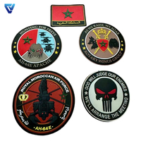 Chapeau Caoutchouc Pvc Patchs En Relief Logo Personnalisé 2d 3d Doux Pvc Badges Crochet et Boucle Support Patch Maroc Drapeau Patch pour Vêtements