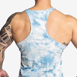 Vêtements de fitness sans manches en coton avec débardeur pour hommes OEM Service Design - Product Image 5