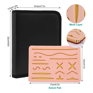 Kit de pratique de coussinets de suture chirurgicaux Kit de suture de module de pratique de coussinets de suture de peau pour les étudiants en médecine vétérinaire formant l'instrument médical - Product Image 2
