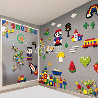 Mur de blocs de construction en plastique éducatifs et personnalisables Moetry pour l'apprentissage précoce, idéal pour les salles de classe et les salles de jeux pour enfants