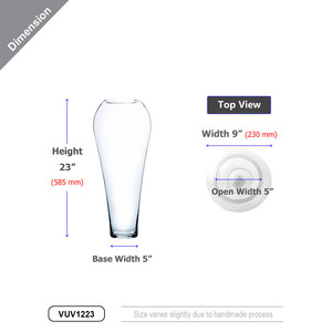 VUV1223 - <b>Large</b> Urn <b>Vase</b> - 23" - Product Image 2