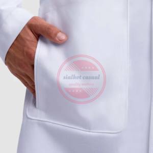 เสื้อโค้ทห้องแล็บทางการแพทย์สำหรับโรงพยาบาลเสื้อโค้ทผ้าทอ - Product Image 6