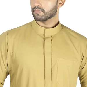 Robe de prière musulmane d'hiver pour hommes Jubba Thobe Thawb Jubbah Kurta Galabia Manteau Imams Vêtements arabes pour adultes Saisons printemps automne - Product Image 5