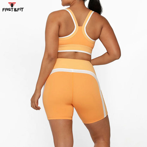 ชุดบราและสั้นสำหรับผู้หญิงชุดออกกำลังกายผ้าฝ้ายออกกำลังกายชุดออกกำลังกายเล่นโยคะ100% โลโก้ออกแบบใหม่ออกแบบได้ตามต้องการ - Product Image 2