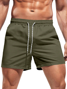 Shorts de Baño Casuales para Hombre 2025, Secado Rápido, Impermeables, Cintura Elástica, Shorts de Playa Ligeros, Tela con Memoria, Shorts Deportivos de Poliéster - Product Image 4