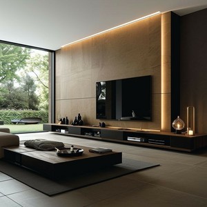 Mueble de <span class=keywords><strong>TV</strong></span> Personalizado de Acero Inoxidable 304, Libre de Formaldehído, Ecológico, de Alta Calidad para Sala de Estar - Product Image 1