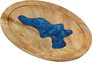 Planches de service en bois superfin en résine bleue moderne à forte demande Blocs à découper de haute qualité pour les cuisines modernes Design tendance - Product Image 4