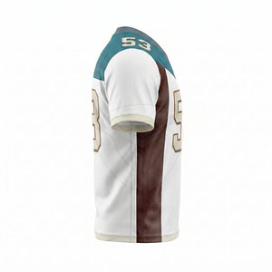Maillot de football américain tendance pour hommes, tissu léger, design respirant, coupe confortable, idéal pour l'entraînement et les matchs - Product Image 3
