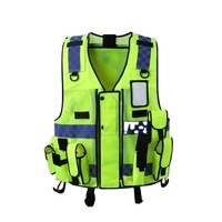 Gilet de sécurité réfléchissant haute visibilité, de haute qualité, multi-poches, pour la circulation routière, la moto, le cyclisme, en coton, unisexe