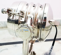 Lampe de bureau de luxe moderne vintage en laiton plaqué argent, faite à la main, de haute qualité, avec tête réglable, style projecteur et design de table.