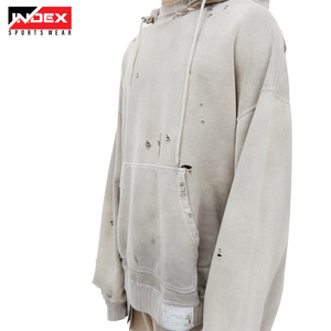 Ropa de invierno Desgastado Sun Faded Hoodie Algodón/Poliéster Peso pesado Lavado ácido French Terry con logotipos personalizados - Product Image 1