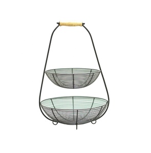 ตะกร้าผลไม้เหล็กเคลือบสีดำคลาสสิก2024สินค้ามาใหม่ - Product Image 3