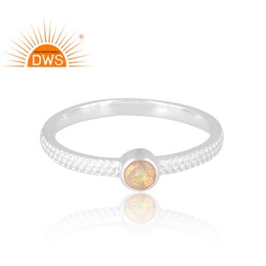 New Design 925 Sterling <b>Silver</b> Natural Ethiopian <b>Opal</b> Gemstone <b>Ring</b> Custom Design Jewelry For Women Gift For Her - Product Image 3