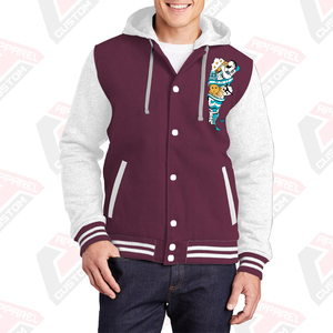 Veste universitaire élégante et chaude pour hommes avec capuche 100% coton polaire brodé Technics imprimé numérique teint uni pour l'hiver - Product Image 4
