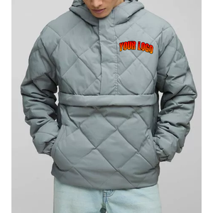 Veste matelassée à col montant en toile de qualité supérieure, fabriquée sur mesure par un fabricant en gros, vintage, pour homme, coupe-vent d'extérieur, pour l'hiver - Product Image 1