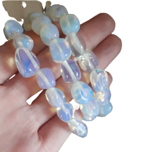 Bracelet indien opalite pierre bracelet en cristal roulé bijoux en pierres précieuses naturelles hommes et femmes cadeau énergie méditation bracelets - Product Image 4