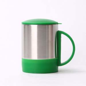 Tasse à café professionnelle en acier inoxydable double paroi anti-brûlure avec base et poignée en plastique, vente en gros d'usine, personnalisable - Product Image 4