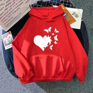 Personalizar diseño elegante sudaderas con capucha impresas nuevas sudaderas con capucha transpirables casuales para mujer 100% algodón orgánico al por mayor pulóver - Product Image 6