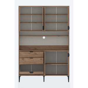 Harmony Maxi 7 Kapakl Design Moderne 2 tiroirs Meuble de Cuisine Studio Marron - Product Image 6