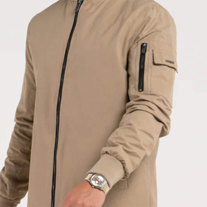 Haute qualité peau de mouton coupe régulière palangre Bomber veste avec col de Baseball plusieurs poches élégant moderne imperméable hiver - Product Image 5