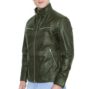 Veste en cuir design personnalisé nouveauté veste en cuir pour hommes de quantité minimale de commande basse veste en cuir Streetwear pour hommes - Product Image 4
