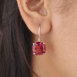 Boucles d'oreilles en tourmaline faites à la main, en argent sterling 925, bijoux en pierre de naissance d'octobre, cadeau élégant pour femmes, design bohème - Product Image 6