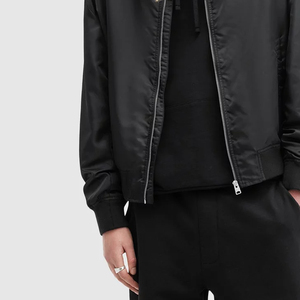 Nueva Chaqueta Bomber Personalizada para Hombre, Talla Grande, Cuello Alto, Logotipo Frontal, Impermeable, Transpirable, Precio Bajo, Servicio OEM - Product Image 3