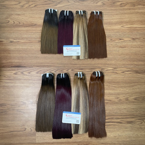 Extensions de cheveux vietnamiens bruts de cheveux humains vietnamiens à trame droite couleur piano super brillante - Product Image 6