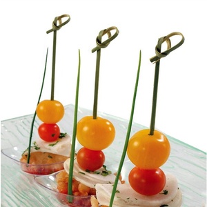 Bâton de pique en bambou élégant et unique pour la décoration de gâteaux à l'apéritif des aliments Bâton de cure-dents à brochette jetable pour fête - Product Image 3