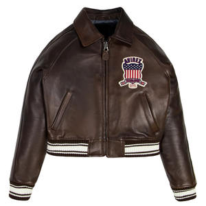 เสื้อแจ็คเก็ตหนังแท้ Avirex สำหรับผู้หญิง รุ่นพรีเมียม สำหรับฤดูหนาว กันลม กันน้ำ สีพื้น มีทุกขนาด ราคาดีที่สุด - Product Image 1