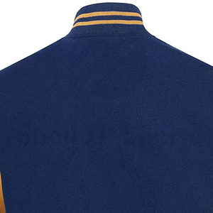 Patchs brodés en chenille OEM Jaket Veste polyvalente à manches en cuir personnalisée Bomber universitaire Letterman Veste de baseball pour hommes - Product Image 2