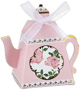 Cajas de recuerdo de tetera para fiesta de té Floral Vintage, cartón corrugado, recuerdos de boda para invitados para despedidas de soltera, Baby Showers, cumpleaños - Product Image 2