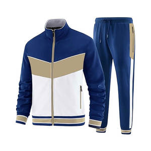 Oversize <b>Men</b> Tracksuit Set Cotton Heavyweight <b>Fleece</b> <b>Loungewear</b> Full Zip Jogger Suit Two Piece Sportswear Winter Running - Product Image 2