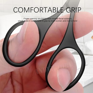 กรรไกรตัดขนคิ้ว 1 ชิ้น สแตนเลส กรรไกรตัดขนตา ขนบนใบหน้า ขนจมูก กรรไกรอเนกประสงค์ ชุดอุปกรณ์แต่งหน้าและดูแลขน - Product Image 4