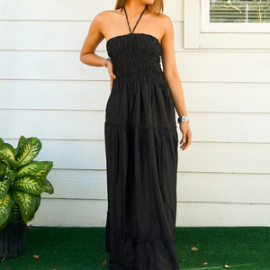 Best Seller Casual Tie Dye Maxi vestido de diseño de moda con estilo moderno tejido de manga larga Maxi vestido - Product Image 1