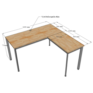 Escritorio Ejecutivo Minimalista en Forma de L con Patas Ovaladas de Hierro de Lujo (HBOV043) - Product Image 3
