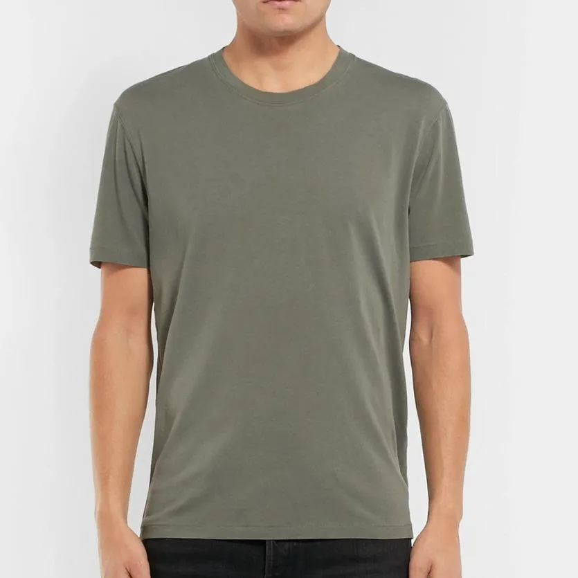 Premium Kwaliteit Trendy Groothandel Blend Jersey Blanco Effen T-Shirt In Groen 100% Katoen/Bamboevezel Heren T-Shirt Uit Pakistan