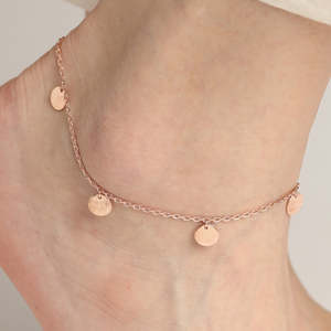 Compre Tobilleras/Payals de Plata 925 100% Auténtica para Mujeres y Niñas, Estilo Lindo, Chapado en Oro de 14k, Material de Oro, Piedra de Diamante Principal en Oro - Product Image 5