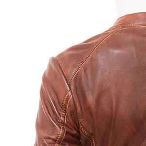 Chaqueta de cuero transpirable de mujer de diseño único de Venta caliente con chaqueta sólida de logotipo personalizado para chaquetas de mujer OEM - Product Image 3