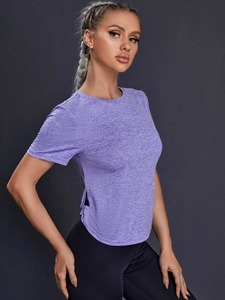 Ropa deportiva para mujer, camiseta de manga corta holgada para Fitness, gimnasio, Yoga, entrenamiento - Product Image 4